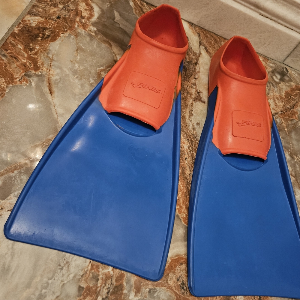 Finis Youth Swim Fins - Vibrant Blue and Orange